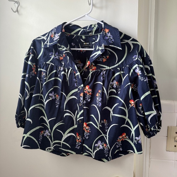 Anthropologie Maeve Zooey Bubble Sleeve Blouse - Picture 1 of 2